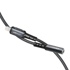 Аудиокабель ACEFAST Lightning 8-pin - Jack 3.5 мм C1-05 18 см - серый цена и информация | Кабели для телефонов | pigu.lt