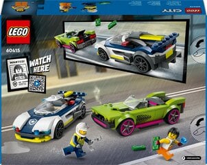 60415 LEGO® City Policijos automobilis ir galingo automobilio gaudynės kaina ir informacija | Konstruktoriai ir kaladėlės | pigu.lt