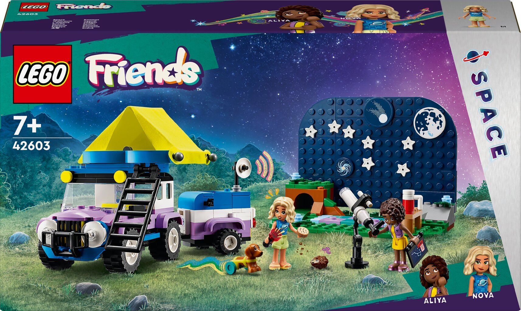 42603 LEGO® Friends Žvaigždžių stebėjimo stovyklavietės automobilis цена и информация | Konstruktoriai ir kaladėlės | pigu.lt