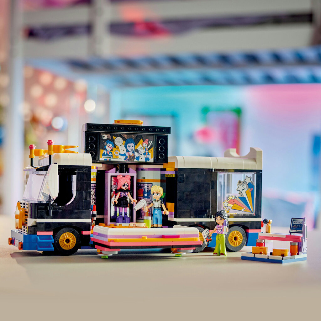 42619 LEGO® Friends Popmuzikos žvaigždės gastrolių autobusas цена и информация | Konstruktoriai ir kaladėlės | pigu.lt