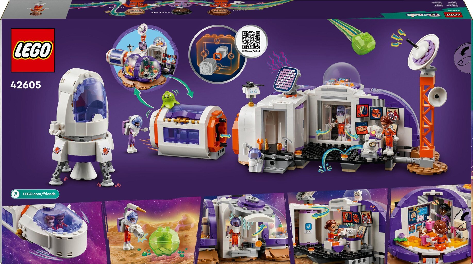 42605 LEGO® Friends Marso kosminė bazė ir raketa цена и информация | Konstruktoriai ir kaladėlės | pigu.lt