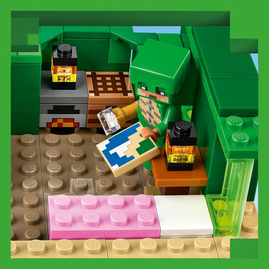 21254 LEGO® Minecraft Vėžlių paplūdimio namas цена и информация | Konstruktoriai ir kaladėlės | pigu.lt