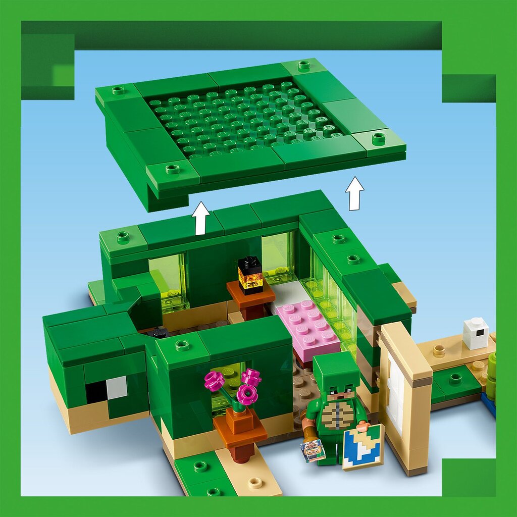 21254 LEGO® Minecraft Vėžlių paplūdimio namas kaina ir informacija | Konstruktoriai ir kaladėlės | pigu.lt