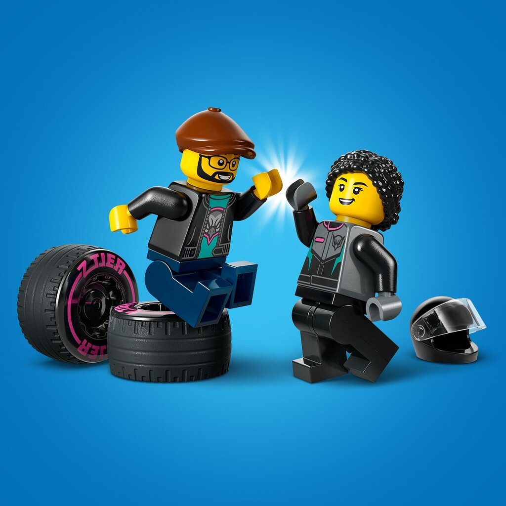 60406 LEGO® City Lenktyninis automobilis ir automobilių gabenimo sunkvežimis kaina ir informacija | Konstruktoriai ir kaladėlės | pigu.lt