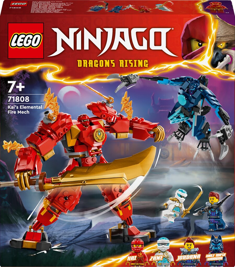 71808 LEGO® Ninjago Kai stichijos ugnies robotas цена и информация | Konstruktoriai ir kaladėlės | pigu.lt