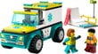 60403 LEGO® City Greitosios pagalbos automobilis ir snieglentininkas kaina ir informacija | Konstruktoriai ir kaladėlės | pigu.lt
