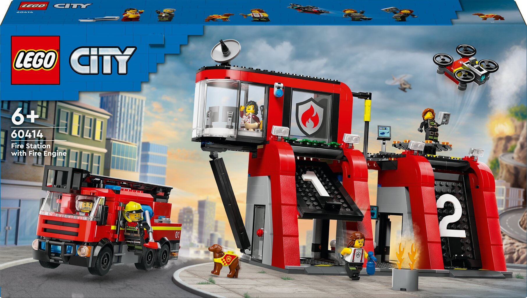 60414 Пожарная часть LEGO® City с пожарной машиной цена | pigu.lt