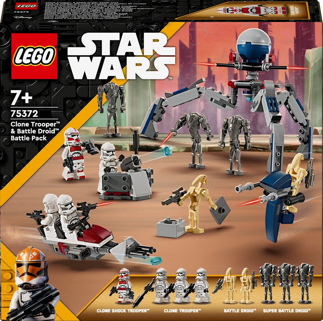 75372 LEGO® Star Wars: Боевой набор солдат-клонов и боевого дроида цена |  pigu.lt