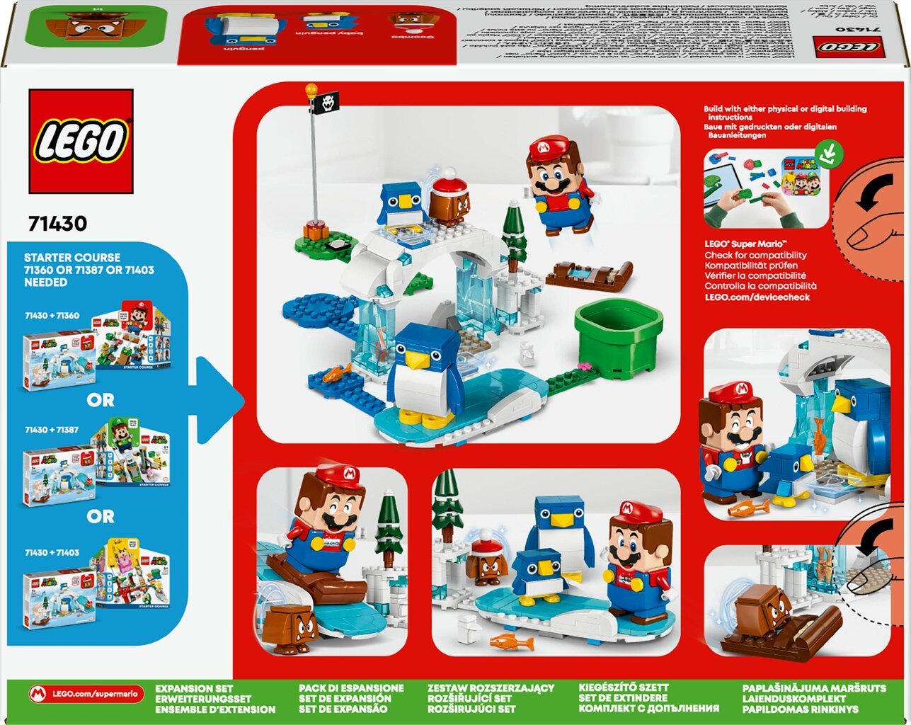 71430 LEGO® Super Mario Penguin šeima nuotykiai ant sniego – papildomas rinkinys kaina ir informacija | Konstruktoriai ir kaladėlės | pigu.lt
