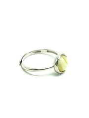 Серебряное кольцо с белым янтарем Amber Storm. цена и информация | Кольцо | pigu.lt