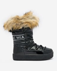 Žieminiai batai moterims Royalfashion, juodi kaina ir informacija | Aulinukai, ilgaauliai batai moterims | pigu.lt