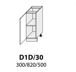 Pastatoma spintelė Carrini D1D 30, dešininė, balta цена и информация | Кухонные шкафчики | pigu.lt