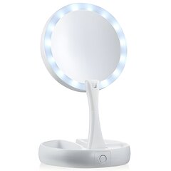 Складное косметическое зеркало со светодиодной подсветкой. цена и информация | Косметички, косметические зеркала | pigu.lt