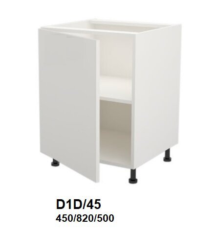 Pastatoma spintelė Carrini D1D 45, dešininė, balta kaina ir informacija | Virtuvinės spintelės | pigu.lt