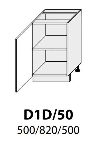 Pastatoma spintelė Carrini D1D 50, kairinė, balta kaina ir informacija | Virtuvinės spintelės | pigu.lt