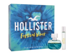 Парфюмерный набор для мужчин Hollister Festival Vibes EDT: 15+50 мл цена и информация | Мужские духи | pigu.lt