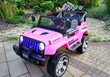 Dvivietis vaikiškas elektromobilis Jeep Sport, rožinis kaina ir informacija | Elektromobiliai vaikams | pigu.lt