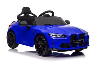Одноместный электромобиль BMW M4, лакированный синим цветом цена и информация | BMW Товары для детей и младенцев | pigu.lt
