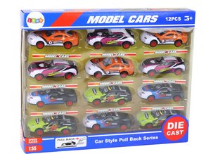 Sportinių automobilių rinkinys Lean Toys, 12 vnt kaina ir informacija | Žaislai berniukams | pigu.lt