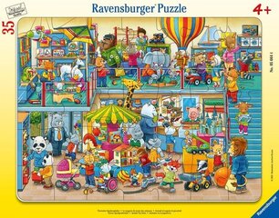Didelių dalelių dėlionė Ravensburger Gyvūnų žaislų parduotuvė, 35 d. kaina ir informacija | Dėlionės (puzzle) | pigu.lt