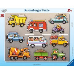 Didelių dalelių dėlionė Ravensburger Transporto priemonės, 10 d. kaina ir informacija | Dėlionės (puzzle) | pigu.lt