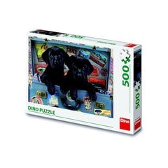 Dėlionė Šuniukai lagamine Dino, 500 d. kaina ir informacija | Dėlionės (puzzle) | pigu.lt