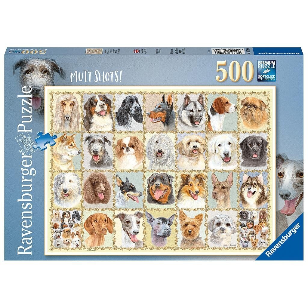 Dėlionė Ravensburger Šunų portretai, 500 d. kaina ir informacija | Dėlionės (puzzle) | pigu.lt