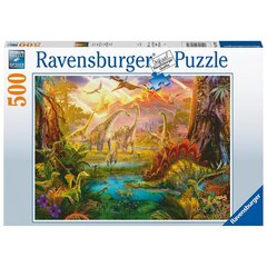 Пазл Ravensburger, 500 деталей, земля динозавров цена и информация | Пазлы | pigu.lt