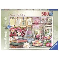 Dėlionė Vintažinis arbatos vakarėlis Ravensburger, 500d. kaina ir informacija | Dėlionės (puzzle) | pigu.lt