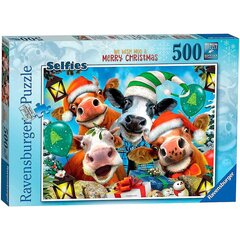 Dėlionė Gyvūnų Kalėdos Ravensburger, 500d. kaina ir informacija | Dėlionės (puzzle) | pigu.lt