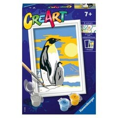 Картина по номерам «Равенсбургер. Семья пингвинов» цена и информация | Живопись по номерам | pigu.lt