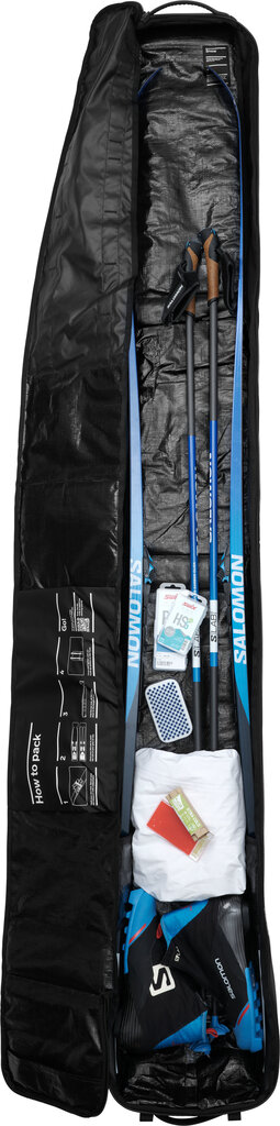 Krepšys slidėms Db Snow Roller, 210 cm, juodas цена и информация | Krepšiai kalnų slidinėjimo įrangai | pigu.lt
