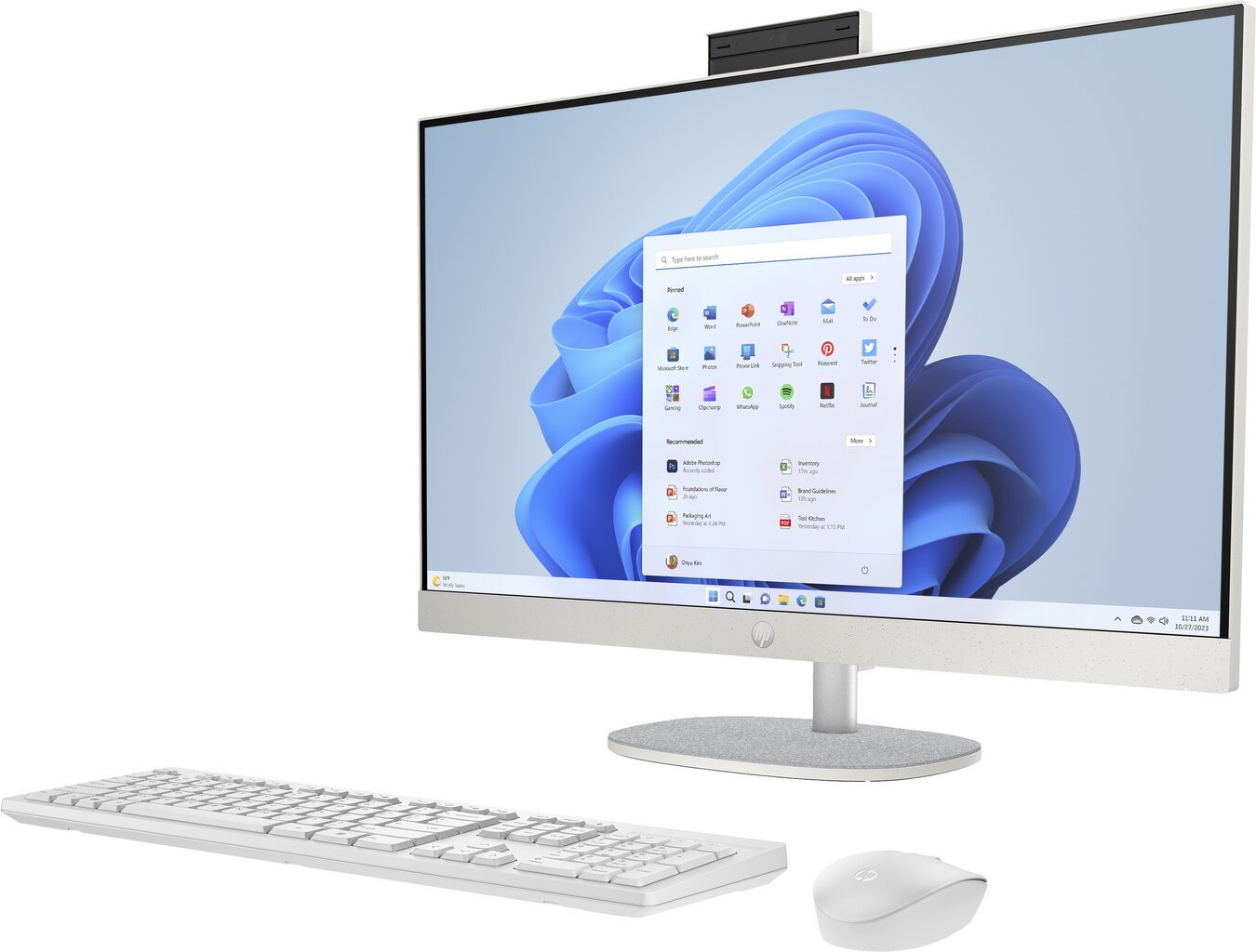 HP All-in-One 27-cr0002no 86F21EA kaina ir informacija | Stacionarūs kompiuteriai | pigu.lt