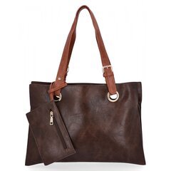 Moteriška rankinė pirkinių krepšys Herisson šokoladas H8803 цена и информация | Женские сумки | pigu.lt