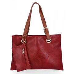 Moteriška rankinė pirkinių krepšys Herisson kaštoninės spalvos H8803 цена и информация | Женская сумка Bugatti | pigu.lt