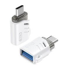 XO adapter NB256B OTG USB - USB-C white цена и информация | Адаптеры, USB-разветвители | pigu.lt