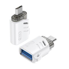 XO adapter NB256C OTG USB - microUSB white цена и информация | Адаптеры, USB-разветвители | pigu.lt