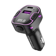 XO transmiter FM BCC12 Bluetooth MP3 car charger 3,1A black цена и информация | Автопринадлежности | pigu.lt