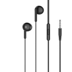 XO wired earphones EP69 jack 3,5 mm black цена и информация | Наушники | pigu.lt