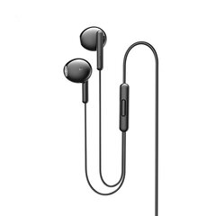 XO wired earphones EP69 jack 3,5 mm black цена и информация | Наушники | pigu.lt