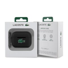 Lacoste Liquid Silicone Croc Logo Case for AirPods Pro Black kaina ir informacija | Ausinės | pigu.lt