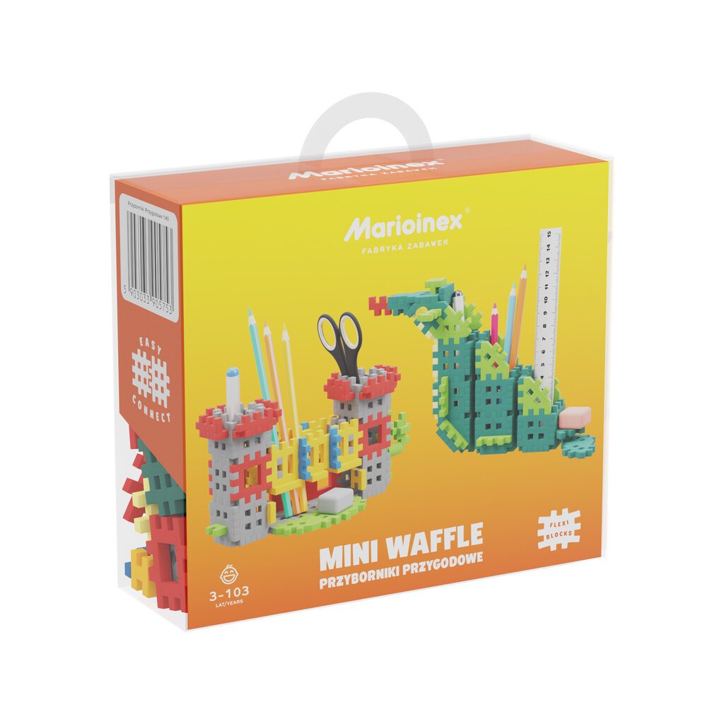 Konstruktorius Marioinex Mini Waffle Pieštukinė, 140 d. цена и информация | Konstruktoriai ir kaladėlės | pigu.lt