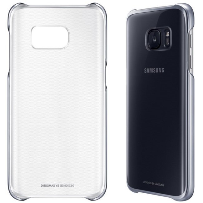 Apsauginis dėklas Clear Cover skirtas Samsung Galaxy S7 G930, Juodas kaina ir informacija | Telefono dėklai | pigu.lt