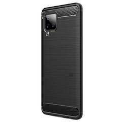 „Carbon“ твердый силиконовый чехол (TPU) - черный (Galaxy A42 5G) цена и информация | Чехлы для телефонов | pigu.lt