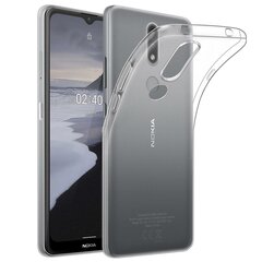 Твердый силиконовый чехол (TPU) - прозрачный (Nokia 2.4) цена и информация | Чехлы для телефонов | pigu.lt