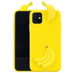 Твердый силиконовый чехол „Squezy“ Banana (TPU) - жёлтый (iPhone 11) цена и информация | Чехлы для телефонов | pigu.lt