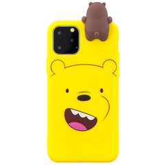 Твердый силиконовый чехол „Squezy“ Bear (TPU) - жёлтый (iPhone 11 Pro) цена и информация | Чехлы для телефонов | pigu.lt