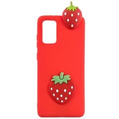 Твердый силиконовый чехол „Squezy“ Strawberry (TPU) - красный (Galaxy A41) цена и информация | Чехлы для телефонов | pigu.lt