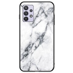 „Marble“ твердый силиконовый (TPU) чехол - белый (Galaxy A32 5G) цена и информация | Чехлы для телефонов | pigu.lt