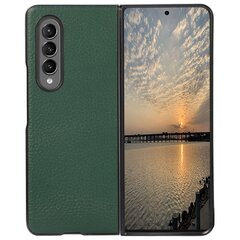 „Deluxe Leather“ dėklas - žalias (Galaxy Z Fold3) kaina ir informacija | Telefono dėklai | pigu.lt